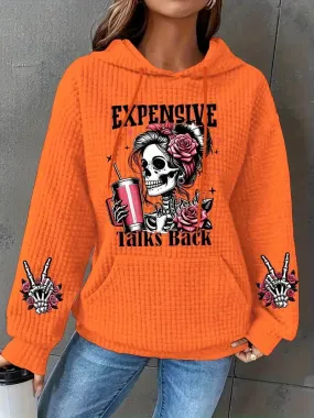 Spirited Skull Lssiger Langarm-Kapuzenpullover